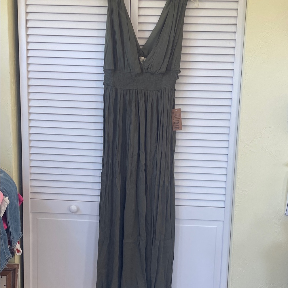 Just Found Olive Green Maxi Dress